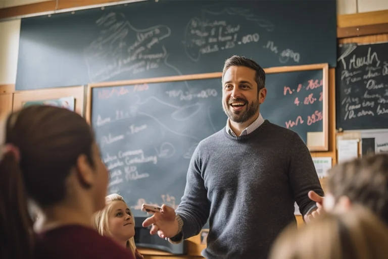 Profesor de la UNAM dando clases, pues cumplió con los requisitos necesarios