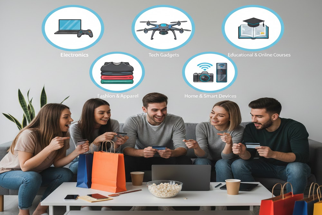 Guía visual para estudiantes sobre qué comprar en ofertas durante el Black Friday 2025 - Las 5 categorías más convenientes para invertir tu dinero.